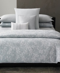 A dobby design of small diamonds brings intriguing texture to this solid Calvin Klein bedskirt in pure combed cotton. Coordinates with the Laurel bedding collection. Split corners. (Clearance) A dobby design of small diamonds brings intriguing texture to this solid Calvin Klein bedskirt in pure combed cotton. Coordinates with the Laurel bedding collection. Split corners. (Clearance)