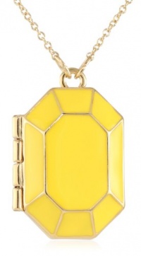 Kate Spade New York Jewelbar Yellow Enamel Locket Pendant Necklace Kate Spade New York Jewelbar Yellow Enamel Locket Pendant Necklace