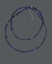 Double it up or wear it long for fluid, effortless style. This chic, long necklace by Avalonia Road features pretty sodalite beads and a sterling silver clasp. Approximate length: 36 inches. Double it up or wear it long for fluid, effortless style. This chic, long necklace by Avalonia Road features pretty sodalite beads and a sterling silver clasp. Approximate length: 36 inches.