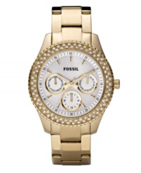 Inspired by menswear and glammed up with glitz, this Stella watch by Fossil is uniquely yours. Inspired by menswear and glammed up with glitz, this Stella watch by Fossil is uniquely yours.