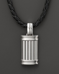 J Goodman Oxidized Sterling Silver Pendant on Black Leather Necklace, 22 J Goodman Oxidized Sterling Silver Pendant on Black Leather Necklace, 22