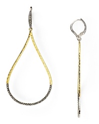 Judith Jack interprets the classic teardrop in striking style. This pair of thin, gold-plated earrings flaunt a sculptural shape with allure-adding sparkle. Judith Jack interprets the classic teardrop in striking style. This pair of thin, gold-plated earrings flaunt a sculptural shape with allure-adding sparkle.