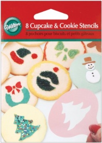 Christmas Cupcake & Cookie Stencils, 8-Pack Christmas Cupcake & Cookie Stencils, 8-Pack