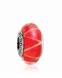 Add chic psychedelic style to your bracelet with this patterned murano glass charm. Logo-engraved sterling silver trim displays the PANDORA signature. Add chic psychedelic style to your bracelet with this patterned murano glass charm. Logo-engraved sterling silver trim displays the PANDORA signature.