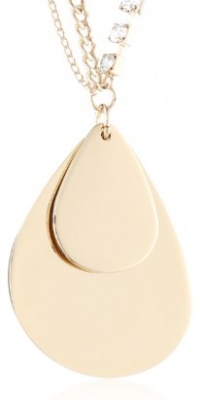 Kenneth Cole New York Shiny Metals Shiny Gold Double Teardrop Pendant Necklace, 20 Kenneth Cole New York Shiny Metals Shiny Gold Double Teardrop Pendant Necklace, 20