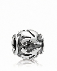 A mix of polished and oxidized silver creates depth and dimension on this elegant PANDORA charm. A mix of polished and oxidized silver creates depth and dimension on this elegant PANDORA charm.