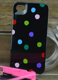 Kate Spade Color Dot Black iphone 4 Case + FAST SHIPPING Kate Spade Color Dot Black iphone 4 Case + FAST SHIPPING