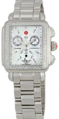 Michele Woman's MWW06P000002 Deco Day Diamond 3-Link Stainless Steel Bracelet Watch Michele Woman's MWW06P000002 Deco Day Diamond 3-Link Stainless Steel Bracelet Watch