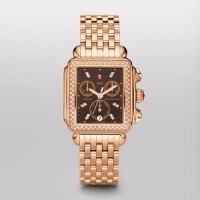 MICHELE Signature Deco Diamond Rose Gold, Brown Diamond Dial MICHELE Signature Deco Diamond Rose Gold, Brown Diamond Dial