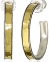 GURHAN Lancelot Dark and White Silver with Gold Hoop Earrings