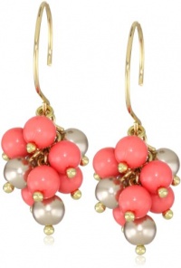 Anne Klein Sorbet Gold-Tone Multi-Coral Colored Shaky Hoop Earrings Anne Klein Sorbet Gold-Tone Multi-Coral Colored Shaky Hoop Earrings