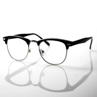 80's - 80's -'Club' - Half frame Clear Lens Wayfarer - Black 80's - 80's -'Club' - Half frame Clear Lens Wayfarer - Black