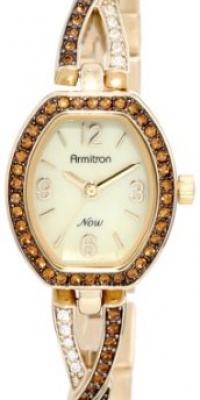 Armitron Women's 75/4039CMGP Topaz Swarovski Crystal Accented Bangle Bracelet Watch Armitron Women's 75/4039CMGP Topaz Swarovski Crystal Accented Bangle Bracelet Watch