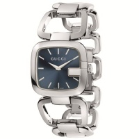 Gucci Women's YA125405 G-Gucci Medium Blue Dial Steel Bracelet Watch Gucci Women's YA125405 G-Gucci Medium Blue Dial Steel Bracelet Watch