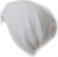 Ribbed Beanie Hat Slouch Style Skull Cap Ski Hat White Ribbed Beanie Hat Slouch Style Skull Cap Ski Hat White