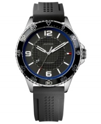 Slip on a classic sport watch without sacrificing modern style, by Tommy Hilfiger. Slip on a classic sport watch without sacrificing modern style, by Tommy Hilfiger.