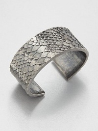 This dragon scale design is a textural style that's perfect for stacking or worn alone. Rhodium and palladium-plated metalDiameter, about 2Slip-on styleImported This dragon scale design is a textural style that's perfect for stacking or worn alone. Rhodium and palladium-plated metalDiameter, about 2Slip-on styleImported