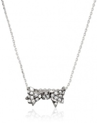 Juicy Couture Bows For A Starlet Silver Pave Bow Wish Necklace Juicy Couture Bows For A Starlet Silver Pave Bow Wish Necklace