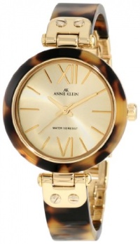 Anne Klein Women's 109652CHTO Gold-Tone Tortoise Plastic Bezel and Bangle Bracelet Watch Anne Klein Women's 109652CHTO Gold-Tone Tortoise Plastic Bezel and Bangle Bracelet Watch