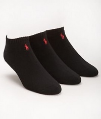 Polo Ralph Lauren Men's Cushioned Athletic Socks, 3-Pack - Black Polo Ralph Lauren Men's Cushioned Athletic Socks, 3-Pack - Black