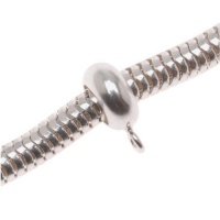 Sterling Silver Rondelle Smart Bead Spacer Stoppers With Ring - Fit Pandora - 8x3mm (2) Sterling Silver Rondelle Smart Bead Spacer Stoppers With Ring - Fit Pandora - 8x3mm (2)