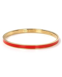 We've fallen hard for this kate spade new york's bangle, cast in plated gold and engraved with a heart-felt turn of phrase. We've fallen hard for this kate spade new york's bangle, cast in plated gold and engraved with a heart-felt turn of phrase.