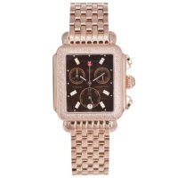 Michele Women's 'Deco' 18K Rose Gold Plated Diamond Chronograph Watch MW06P01B4962 Michele Women's 'Deco' 18K Rose Gold Plated Diamond Chronograph Watch MW06P01B4962