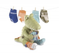 Baby Aspen Croc in Socks Plush Toy and Baby Socks Gift Set, Green Baby Aspen Croc in Socks Plush Toy and Baby Socks Gift Set, Green