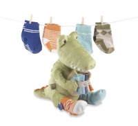 Baby Aspen Croc in Socks Plush Toy and Baby Socks Gift Set, Green