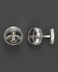 TF Est. 1968 Brushed Stainless Steel Tourbillon Cufflinks TF Est. 1968 Brushed Stainless Steel Tourbillon Cufflinks