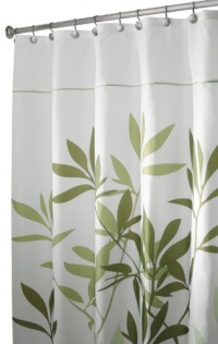 InterDesign Leaves Stall Shower Curtain, Green InterDesign Leaves Stall Shower Curtain, Green