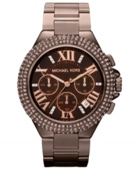 An energetic Camille collection timepiece in espresso shades from Michael Kors. An energetic Camille collection timepiece in espresso shades from Michael Kors.