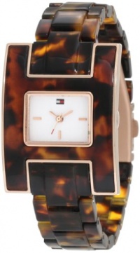 Tommy Hilfiger Women's 1781166 Fashion Tortoise H Inspired Logo Case Watch Tommy Hilfiger Women's 1781166 Fashion Tortoise H Inspired Logo Case Watch