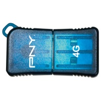PNY 4 GB Micro Sleek USB Drive, Blue P-FDU4GBSLK/BLU-EF PNY 4 GB Micro Sleek USB Drive, Blue P-FDU4GBSLK/BLU-EF