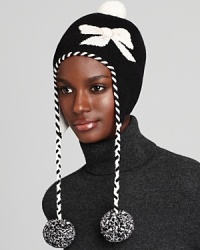 Sporty yet chic, kate spade new york's hat is rendered in black and cream with a notice-me bow printed on the front. Sporty yet chic, kate spade new york's hat is rendered in black and cream with a notice-me bow printed on the front.