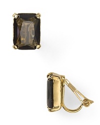 Classically styled clip earrings from Lauren Ralph Lauren are a jewel box staple, accented by a chunky, emerald cut stone. Classically styled clip earrings from Lauren Ralph Lauren are a jewel box staple, accented by a chunky, emerald cut stone.