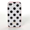 Kate Spade Le Pavillion Large Polka Dots iPhone 4 4S Hardshell Phone Case Cover White