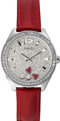 GUESS U0117L2 Red Glitter Heart Watch GUESS U0117L2 Red Glitter Heart Watch