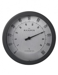 Skagen 5 Black Case Silver Dial Wall hygrometer #CL-WH06SBS Skagen 5 Black Case Silver Dial Wall hygrometer #CL-WH06SBS