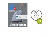 simplehuman Custom Fit Odorsorb Trash Can Liner G, 30-Liter / 8-Gallon, 40-Count simplehuman Custom Fit Odorsorb Trash Can Liner G, 30-Liter / 8-Gallon, 40-Count