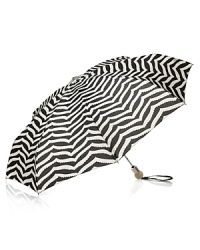 Rainy day style starts with MARC BY MARC JACOBS' black-and-white striped umbrella. Rainy day style starts with MARC BY MARC JACOBS' black-and-white striped umbrella.