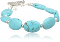 Kenneth Cole New York Semi Precious Turquoise Bead Toggle Bracelet, 7.5 Kenneth Cole New York Semi Precious Turquoise Bead Toggle Bracelet, 7.5