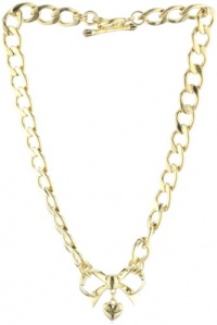 Juicy Couture Charms Gold-Tone-Tone Starter Bow Necklace