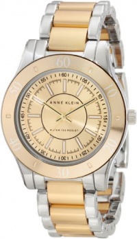 Anne Klein Women's 10/9981CHTT Gold-Tone Two-Tone Aluminum Bracelet Watch Anne Klein Women's 10/9981CHTT Gold-Tone Two-Tone Aluminum Bracelet Watch
