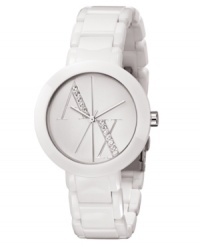 A chic and casual accent watch for everyday by AX Armani Exchange. A chic and casual accent watch for everyday by AX Armani Exchange.
