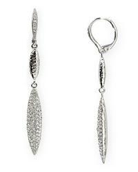 Nadri's silver and crystal earrings make a strong case for sparkle. In a linear shape, this pair lends geometric glamour to silky soiree dresses. Nadri's silver and crystal earrings make a strong case for sparkle. In a linear shape, this pair lends geometric glamour to silky soiree dresses.