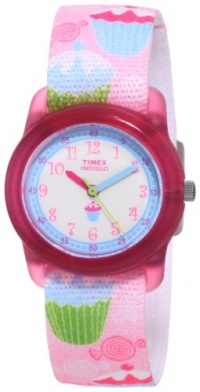 Timex Kids' T7B886 Analog Cupcakes Elastic Fabric Strap Watch Timex Kids' T7B886 Analog Cupcakes Elastic Fabric Strap Watch