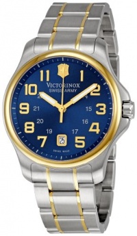 Victorinox Swiss Army Men's 241363 Officer's Gent Blue Stainless Steel Watch Victorinox Swiss Army Men's 241363 Officer's Gent Blue Stainless Steel Watch
