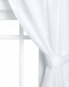 Carnation Home Fashions Polyester Fabric Bathroom Window Curtain, White