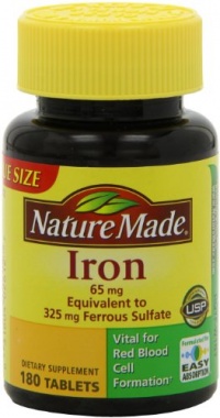 Nature Made Iron 65mg, 180 Tablets Nature Made Iron 65mg, 180 Tablets